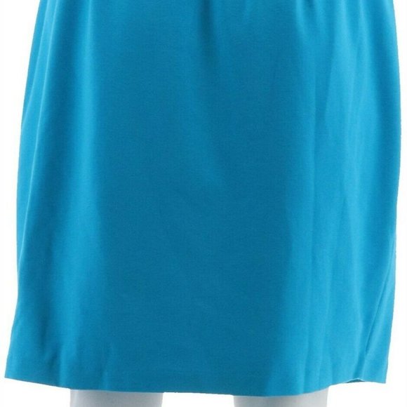 NWT JOAN RIVERS PONTE PULL-ON TURQUOISE SKIRT 2X - Picture 7 of 10